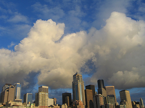 [Cloud over the Seattle skyline]